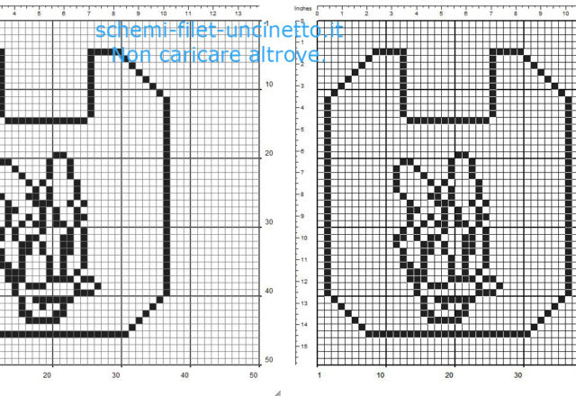 Bavaglino a filet uncinetto con Disney Paperina schema gratuito