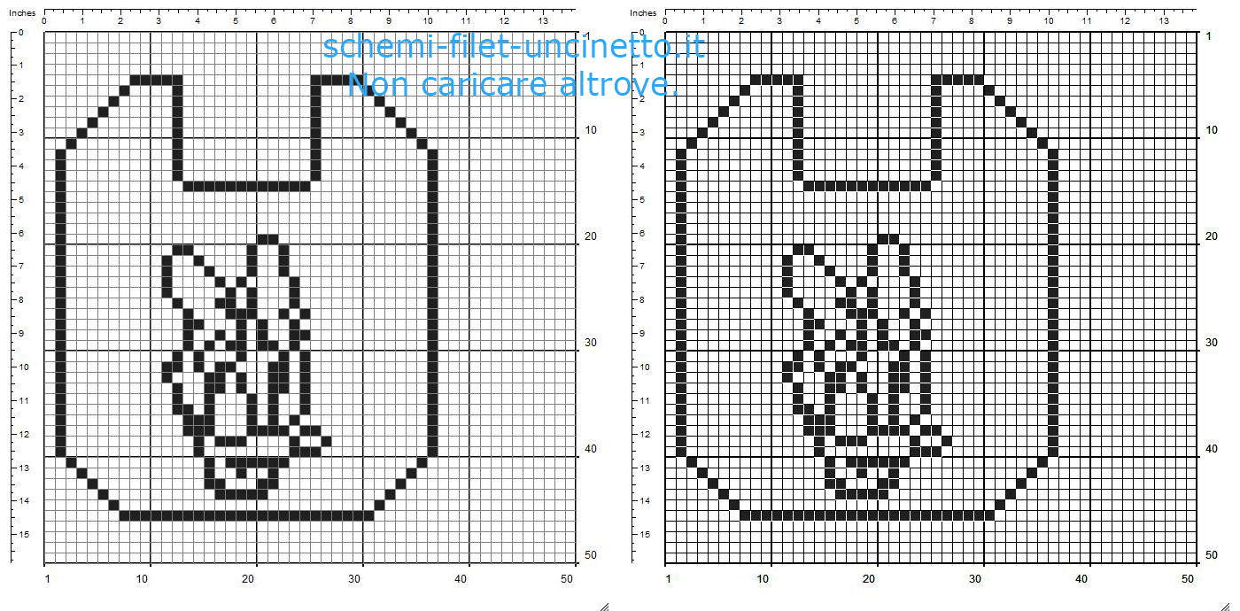 Bavaglino a filet uncinetto con Disney Paperina schema gratuito