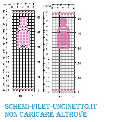 Biberon bomboniera sacchettino schema filet uncinetto gratis