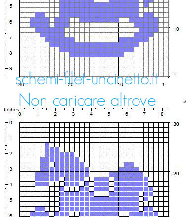 Cavallo a dondolo piccolo inserto schema uncinetto filet