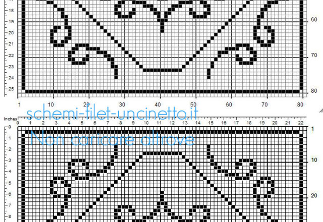 Centrino quadrato a uncinetto filet con fiore al centro misure 80 x 80 quadretti