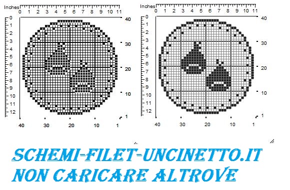 Copribarattolo castagne filet uncinetto schema gratis