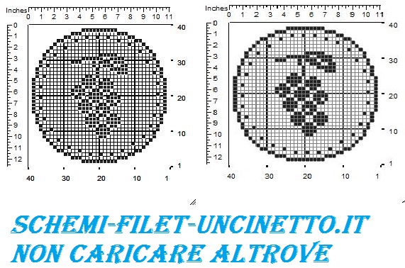 Copribarattolo uva filet uncinetto schema gratis