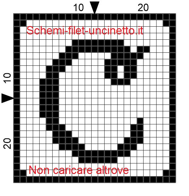 Lettera c filet schema gratis