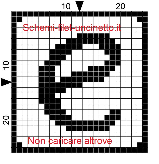 Lettera e filet schema gratis