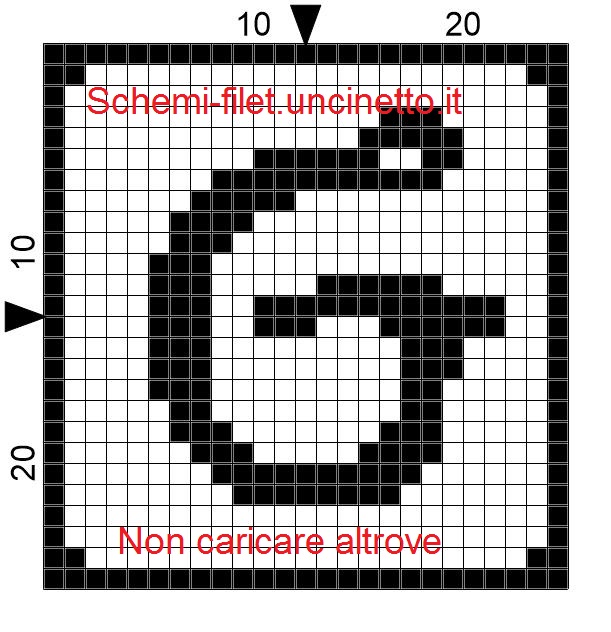 Lettera g filet schema gratis