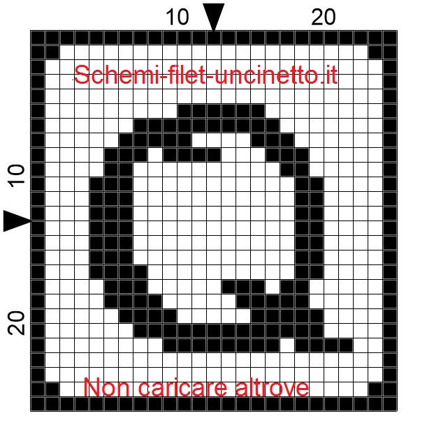 Lettera q filet schema gratis