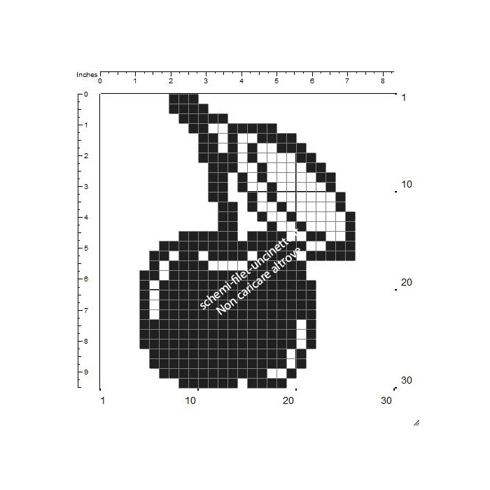 Presine a uncinetto filet a forma di ciliegia schema gratis