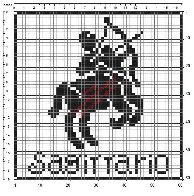 Sagittario schemi uncinetto filet dei segni zodiacali