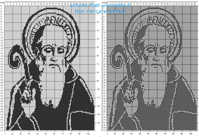 San Benedetto da Norcia schema gratis uncinetto filet