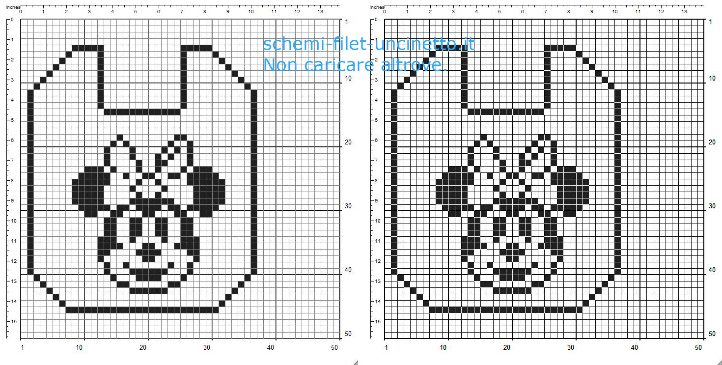 Schema bavaglino a filet con Disney Minnie download gratuito