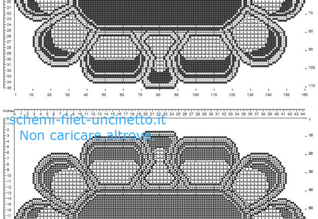 Trittico con petali del fiore margherita schema filet uncinetto gratis parte 2