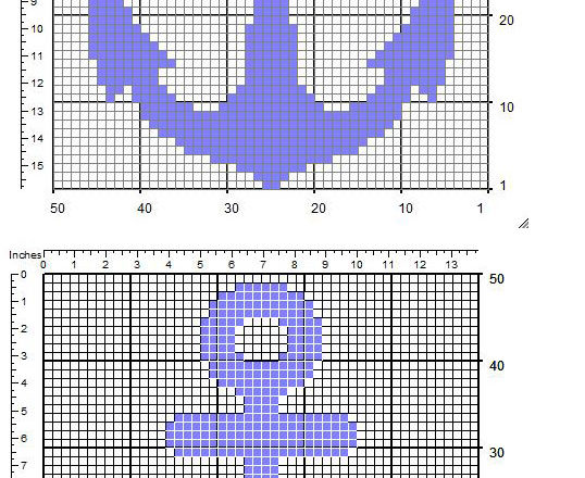 Un' ancora piccolo inserto uncinetto filet schema gratuito