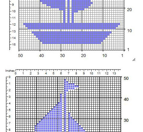 Una barca geometrica piccolo inserto uncinetto filet schema gratis