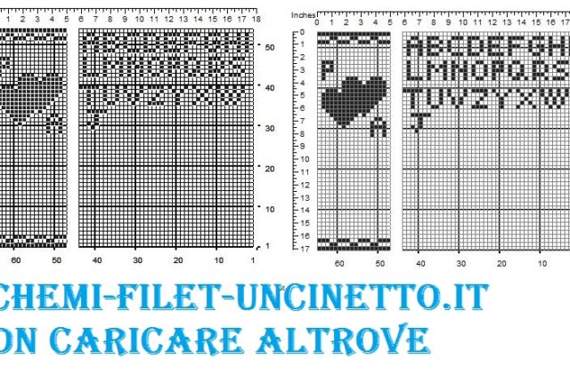 doppi cuori sacchettino bomboniera matrimonio filet uncinetto (2)