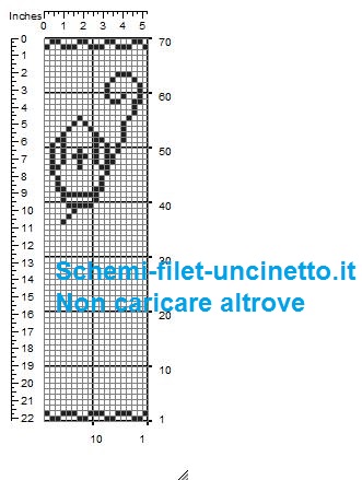 schema filet gratis bomboniera cresima