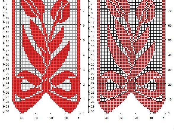 tenda con fiocco e tulipani schema filet gratis